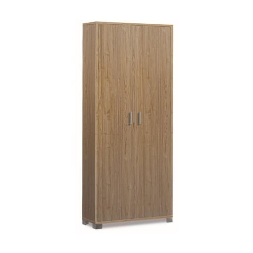 ARMADIO DA ARREDO CON PIEDINI IN LEGNO CON 2 ANTE 190X83X29 CM COLORE NOCE