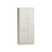 ARMADIO SALVASPAZIO IN LEGNO CON 3 ANTE E 1 CASSETTO 183X77X34CM COLORE BIANCO