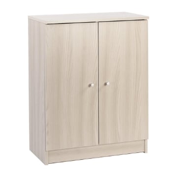 MOBILE DA BAGNO IN LEGNO CON 2 ANTE 80X62X34 CM COLORE OLMO CHIARO