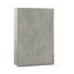 MOBILE DA ARREDO IN LEGNO CON 4 ANTE 161X108X41 CM COLORE CEMENTO
