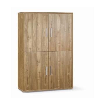 MOBILE DA ARREDO IN LEGNO CON 4 ANTE 161X108X41 CM COLORE NOCE