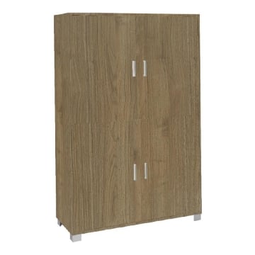 MOBILE DA ARREDO IN LEGNO CON PIEDINI 4 ANTE 161X108X41 CM COLORE NOCE