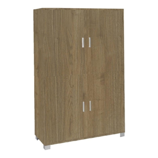MOBILE DA ARREDO IN LEGNO CON PIEDINI 4 ANTE 161X108X41 CM COLORE NOCE