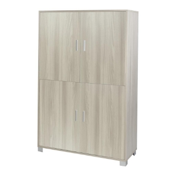 MOBILE DA ARREDO IN LEGNO CON PIEDINI 4 ANTE 161X108X41 CM COLORE OLMO CHIARO