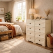 CASSETTIERA 8 CASSETTI PICCOLI ANGORA 79X43X85,5 CM IN RESINA – MOBILE CONTENITORE SALVASPAZIO PER ORGANIZZAZIONE CASA