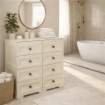CASSETTIERA 8 CASSETTI PICCOLI ANGORA 79X43X85,5 CM IN RESINA – MOBILE CONTENITORE SALVASPAZIO PER ORGANIZZAZIONE CASA