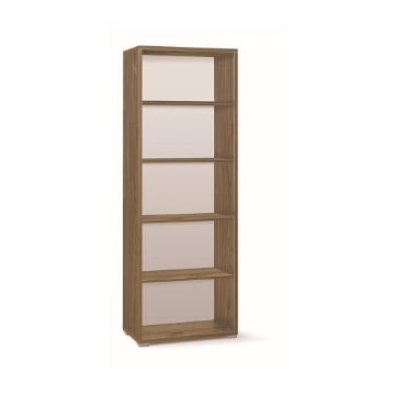 LIBRERIA A GIORNO DA ARREDO IN LEGNO CON 5 RIPIANI 199X71X41 CM COLORE NOCE