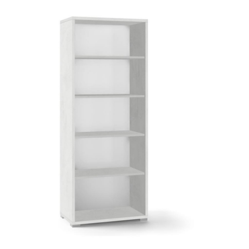 LIBRERIA A GIORNO DA ARREDO IN LEGNO CON 5 RIPIANI 182X71X41 CM COLORE OSSIDO BIANCO