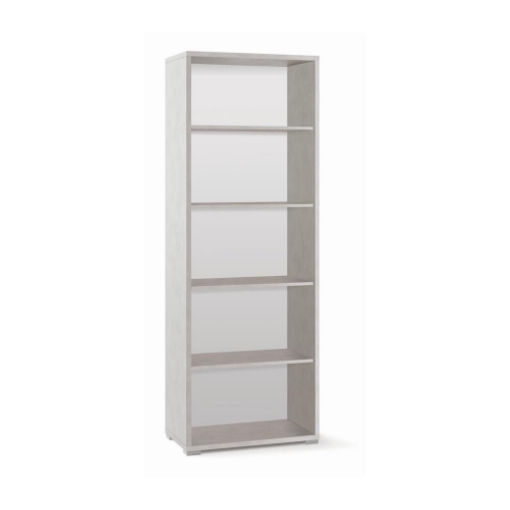 LIBRERIA A GIORNO DA ARREDO IN LEGNO CON 5 RIPIANI 199X71X41 CM COLORE OSSIDO BIANCO