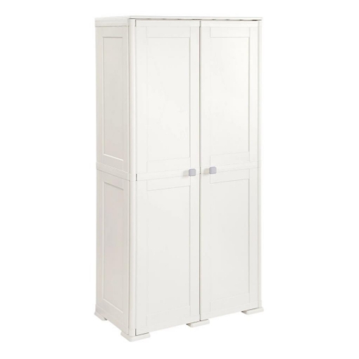 ARMADIO 2 ANTE PANNA 79X43X164 CM CON 5 VANI INTERNI – MOBILE ALTO SALVASPAZIO PER ORGANIZZAZIONE CASA E INGRESSO