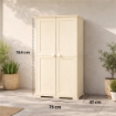 ARMADIO 2 ANTE PANNA 79X43X164 CM CON 5 VANI INTERNI – MOBILE ALTO SALVASPAZIO PER ORGANIZZAZIONE CASA E INGRESSO