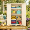 ARMADIO 2 ANTE PANNA 79X43X164 CM CON 5 VANI INTERNI – MOBILE ALTO SALVASPAZIO PER ORGANIZZAZIONE CASA E INGRESSO