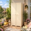 ARMADIO 2 ANTE PANNA 79X43X164 CM CON 5 VANI INTERNI – MOBILE ALTO SALVASPAZIO PER ORGANIZZAZIONE CASA E INGRESSO