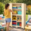 ARMADIO 2 ANTE PANNA 79X43X164 CM CON 5 VANI INTERNI – MOBILE ALTO SALVASPAZIO PER ORGANIZZAZIONE CASA E INGRESSO