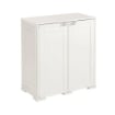 ARMADIO 2 ANTE PANNA 79X43X85,5 CM CON 1 MODULO E 1 RIPIANO – MOBILE COMPATTO ORGANIZZAZIONE CASA PER INGRESSO E LAVANDERIA