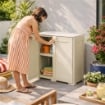 ARMADIO 2 ANTE PANNA 79X43X85,5 CM CON 1 MODULO E 1 RIPIANO – MOBILE COMPATTO ORGANIZZAZIONE CASA PER INGRESSO E LAVANDERIA