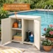 ARMADIO 2 ANTE PANNA 79X43X85,5 CM CON 1 MODULO E 1 RIPIANO – MOBILE COMPATTO ORGANIZZAZIONE CASA PER INGRESSO E LAVANDERIA