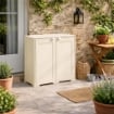 ARMADIO 2 ANTE PANNA 79X43X85,5 CM CON 1 MODULO E 1 RIPIANO – MOBILE COMPATTO ORGANIZZAZIONE CASA PER INGRESSO E LAVANDERIA