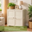 ARMADIO 2 MODULI ANGORA 79X43X85,5 CM CON ANTE EFFETTO LEGNO – MOBILE CONTENITORE PER ZONA LIVING CON RIPIANI INTERNI