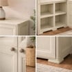 ARMADIO 2 MODULI ANGORA 79X43X85,5 CM CON ANTE EFFETTO LEGNO – MOBILE CONTENITORE PER ZONA LIVING CON RIPIANI INTERNI