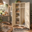 ARMADIO 4 MODULI ANGORA 79X43X164 CM CON 4 RIPIANI E VANI APERTI – MOBILE ALTO CONTENITORE PER ZONA LIVING E STUDIO
