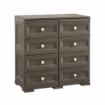CASSETTIERA 8 CASSETTI PICCOLI WENGÉ 79X43X85,5 CM – MOBILE ORGANIZZAZIONE CASA SALVASPAZIO PER ZONA GIORNO E INGRESSO
