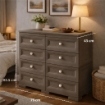 CASSETTIERA 8 CASSETTI PICCOLI WENGÉ 79X43X85,5 CM – MOBILE ORGANIZZAZIONE CASA SALVASPAZIO PER ZONA GIORNO E INGRESSO