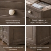 CASSETTIERA 8 CASSETTI PICCOLI WENGÉ 79X43X85,5 CM – MOBILE ORGANIZZAZIONE CASA SALVASPAZIO PER ZONA GIORNO E INGRESSO