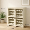 SCAFFALE PORTABOTTIGLIE PER 48 BOTTIGLIE 79X42,5X85,5 CM – CANTINETTA MODERNA A VISTA SENZA ANTE, MOBILE VINO MODULARE