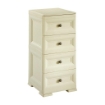 CASSETTIERA ALTA 4 CASSETTI PICCOLI ANGORA 40X43X85,5 CM – MOBILE COMPATTO SALVASPAZIO PER CAMERA, INGRESSO E ZONA LIVING