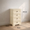 CASSETTIERA ALTA 4 CASSETTI PICCOLI ANGORA 40X43X85,5 CM – MOBILE COMPATTO SALVASPAZIO PER CAMERA, INGRESSO E ZONA LIVING