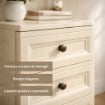 CASSETTIERA ALTA 4 CASSETTI PICCOLI ANGORA 40X43X85,5 CM – MOBILE COMPATTO SALVASPAZIO PER CAMERA, INGRESSO E ZONA LIVING