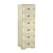 CASSETTIERA ALTA 6 CASSETTI PICCOLI ANGORA 40X43X125 CM – MOBILE VERTICALE EFFETTO BUGNATO PER CAMERA, INGRESSO E ZONA LIVING