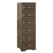 CASSETTIERA ALTA 6 CASSETTI PICCOLI WENGÉ 40X43X125 CM – MOBILE VERTICALE SALVASPAZIO PER ORGANIZZAZIONE CASA E INGRESSO