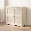 ARMADIO 2 MODULI ANGORA 79X43X85,5 CM CON ANTA TRAFORATA – MOBILE CONTENITORE DECORATIVO PER ZONA LIVING E INGRESSO