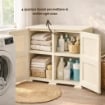 ARMADIO 2 MODULI ANGORA 79X43X85,5 CM CON ANTA TRAFORATA – MOBILE CONTENITORE DECORATIVO PER ZONA LIVING E INGRESSO