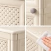 ARMADIO 2 MODULI ANGORA 79X43X85,5 CM CON ANTA TRAFORATA – MOBILE CONTENITORE DECORATIVO PER ZONA LIVING E INGRESSO