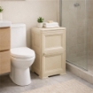 MOBILE PORTAOGGETTI 2 MODULI ANGORA 40X43X85,5 CM IN RESINA CON ANTE EFFETTO LEGNO – MOBILE PORTATUTTO SALVASPAZIO PER ORGANIZZARE CASA