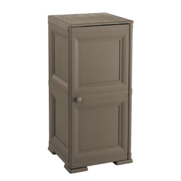 MOBILE 2 MODULI WENGÉ 40X43X85,5 CM CON ANTE FINITURA LEGNO – CONTENITORE VERTICALE SALVASPAZIO PER ZONA LIVING E INGRESSO