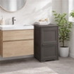 MOBILE 2 MODULI WENGÉ 40X43X85,5 CM CON ANTE FINITURA LEGNO – CONTENITORE VERTICALE SALVASPAZIO PER ZONA LIVING E INGRESSO