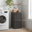 MOBILE 2 MODULI WENGÉ 40X43X85,5 CM CON ANTE FINITURA LEGNO – CONTENITORE VERTICALE SALVASPAZIO PER ZONA LIVING E INGRESSO
