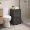 MOBILE 2 MODULI WENGÉ 40X43X85,5 CM CON ANTE FINITURA LEGNO – CONTENITORE VERTICALE SALVASPAZIO PER ZONA LIVING E INGRESSO
