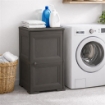 MOBILE 2 MODULI WENGÉ 40X43X85,5 CM CON ANTE FINITURA LEGNO – CONTENITORE VERTICALE SALVASPAZIO PER ZONA LIVING E INGRESSO