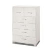 CASSETTIERA DA ARREDO MODERNA CON PIEDINI E 4+2 CASSETTI 112X70X41 CM COLORE BIANCO FIAMMATO