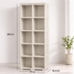 SCAFFALE 5 MODULI ANGORA 79X42,5X203 CM CON 2 PUNTALI – LIBRERIA VERTICALE ORGANIZZAZIONE CASA PER ZONA LIVING E STUDIO