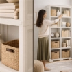 SCAFFALE 5 MODULI ANGORA 79X42,5X203 CM CON 2 PUNTALI – LIBRERIA VERTICALE ORGANIZZAZIONE CASA PER ZONA LIVING E STUDIO