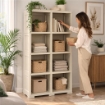 SCAFFALE 4 MODULI ANGORA 79X42,5X164 CM CON 2 PUNTALI – LIBRERIA ALTA SALVASPAZIO PER ZONA LIVING E STUDIO