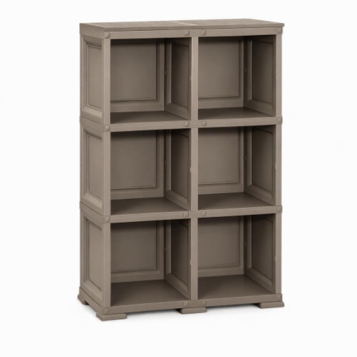 SCAFFALE 3 MODULI WENGÉ 79X42,5X125 CM – LIBRERIA VERTICALE SALVASPAZIO PER ZONA LIVING E STUDIO