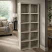 SCAFFALE 5 MODULI TALPA 79X42,5X203 CM CON 2 PUNTALI – LIBRERIA ALTA CONTENITORE PER ZONA GIORNO E STUDIO