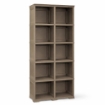 SCAFFALE 5 MODULI WENGÉ 79X42,5X203 CM CON 2 PUNTALI – LIBRERIA ALTA A VISTA SENZA ANTE PER ZONA LIVING E STUDIO
